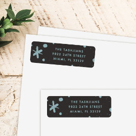 Trendy modern handgeschreven Nieuwjaarsadreslabel Etiket