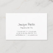 Trendy Modern Handgeschreven Script Cool Strak Een Visitekaartje (Achterkant)