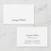 Trendy Modern Handgeschreven Script Cool Strak Een Visitekaartje (Voorkant / Achterkant)