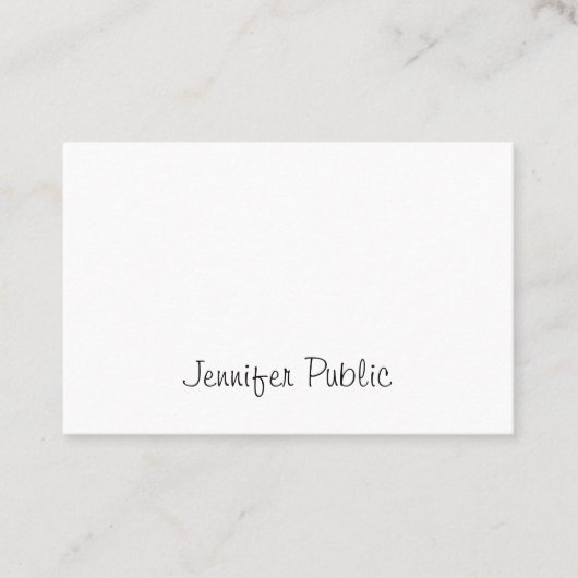 Trendy Modern Handgeschreven Script Cool Strak Een Visitekaartje (Voorkant)