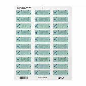 Trendy modern handgeschreven vakantieadreslabel etiket (Full Sheet)