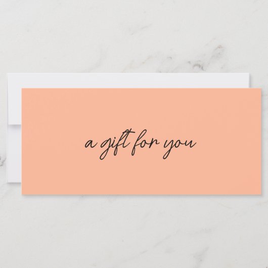 Trendy, modern, handschrift, koraalzaken (Achterkant)