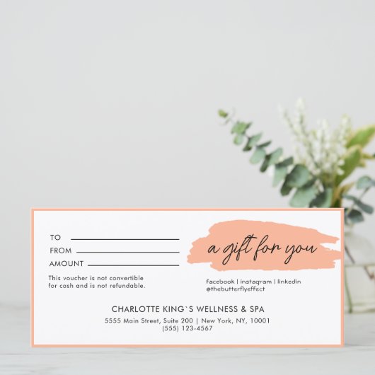 Trendy, modern, handschrift, koraalzaken (Staand voorkant)