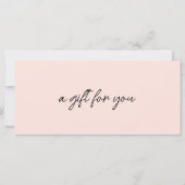 Trendy, modern, handschrift, lichtroze business (Achterkant)