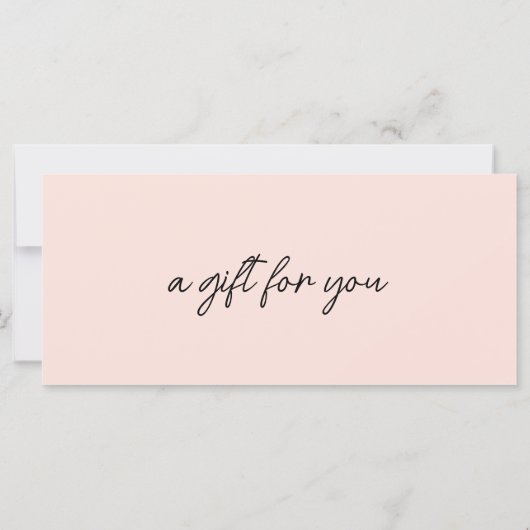 Trendy, modern, handschrift, lichtroze business (Achterkant)