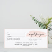 Trendy, modern, handschrift, lichtroze business (Staand voorkant)