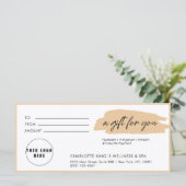 Trendy, modern, handschrift, logo, beige (Staand voorkant)