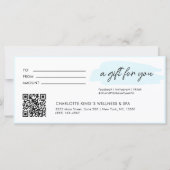 Trendy, modern, handschrift, met qr-code, blauw (Voorkant)