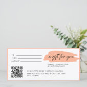 Trendy, modern, handschrift, met qr-code, koraal (Staand voorkant)