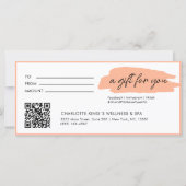 Trendy, modern, handschrift, met qr-code, koraal (Voorkant)
