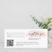 Trendy, modern, handschrift, met qr-code, roze (Staand voorkant)