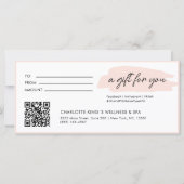 Trendy, modern, handschrift, met qr-code, roze (Voorkant)