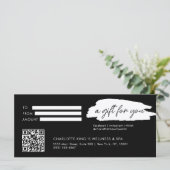 Trendy, modern, handschrift, met qr-code, zwart (Staand voorkant)