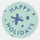 Trendy Modern Handwritten Happy Holidays Sticker (Voorkant)