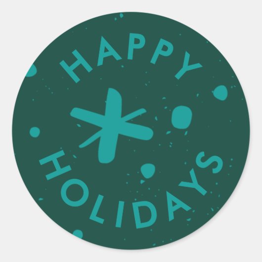 Trendy Modern Handwritten Happy Holidays Sticker (Voorkant)