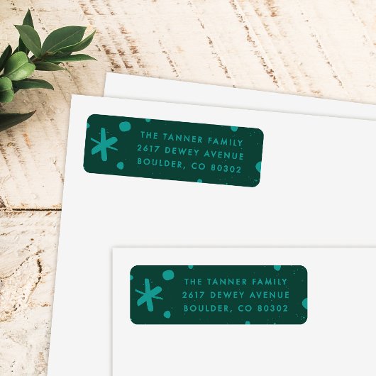 Trendy Modern Handwritten Holiday Address Label