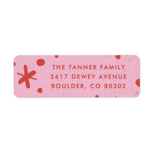 Trendy Modern Handwritten Holiday Address Label (Voorkant)
