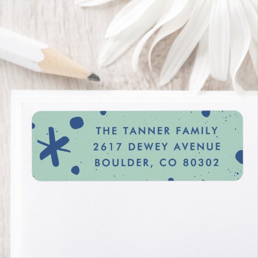 Trendy Modern Handwritten Holiday Address Label (Insitu)