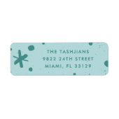 Trendy Modern Handwritten New Year Address Label (Voorkant)