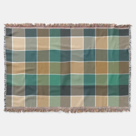 Trendy Modern Herfst Kleurblok Deken (Voorkant)
