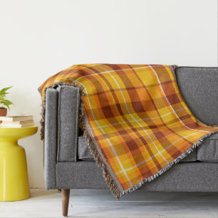 Trendy Modern Herfst Kleurblok Deken