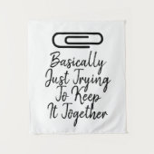 Trendy Modern houden het bij elkaar in zwarte papi Wandkleed (Voorkant)