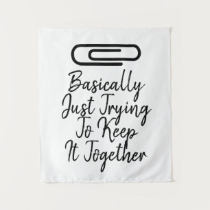 Trendy Modern houden het bij elkaar in zwarte papi Wandkleed