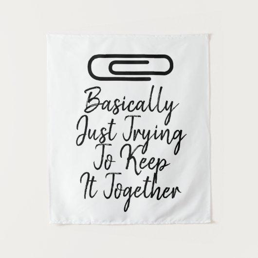 Trendy Modern houden het bij elkaar in zwarte papi Wandkleed (Voorkant)