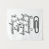 Trendy Modern houden het bij elkaar in zwarte papi Wandkleed (Voorkant (horizontaal))