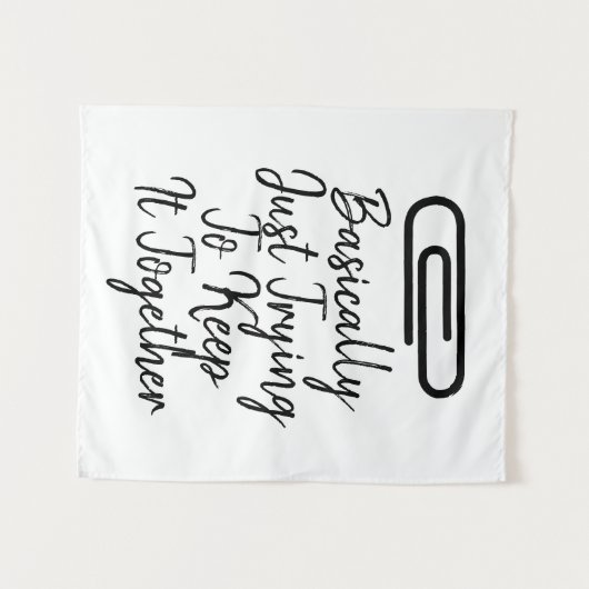 Trendy Modern houden het bij elkaar in zwarte papi Wandkleed (Voorkant (horizontaal))