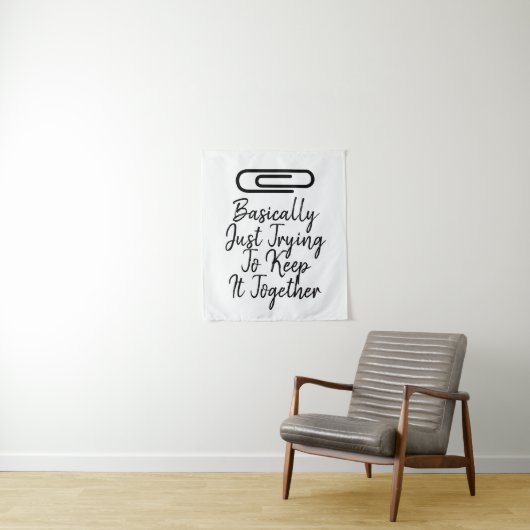 Trendy Modern houden het bij elkaar in zwarte papi Wandkleed (In situ)