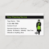 Trendy Modern Huis Schoonmaak Visitekaartjes (Voorkant)