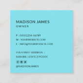 Trendy Modern Iridescent Chic Lashes Professional Vierkante Visitekaartje (Achterkant)