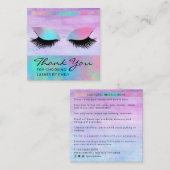 Trendy Modern Iridescent Grafisch Dank je wel Vierkante Visitekaartje (Voorkant / Achterkant)