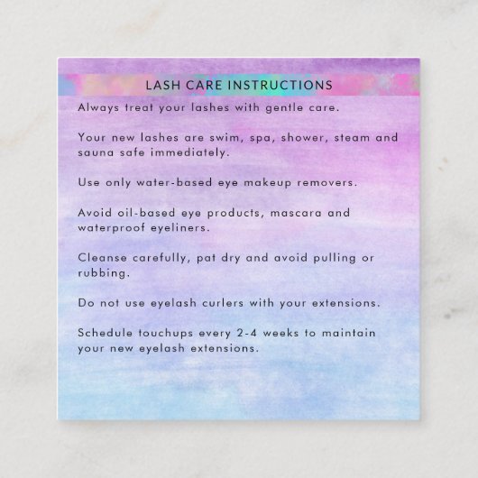 Trendy Modern Iridescent Grafisch Dank je wel Vierkante Visitekaartje (Achterkant)