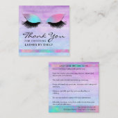 Trendy Modern Iridescent Grafisch Dank je wel Vierkante Visitekaartje (Voorkant / Achterkant)