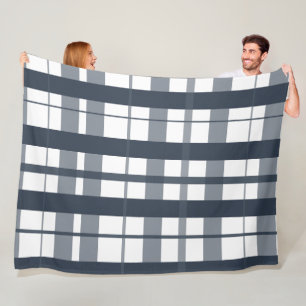 Trendy modern karostof fleece deken