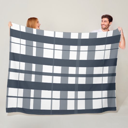 Trendy modern karostof fleece deken (In situ)