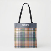 Trendy modern karostof tote bag (Voorkant)