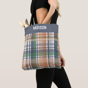 Trendy modern karostof tote bag