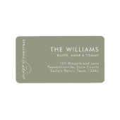 Trendy modern kerstvakantie adres etiket (Voorkant)