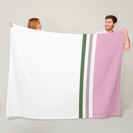 Trendy Modern kleurenblok en strepen Fleece Deken (In situ)