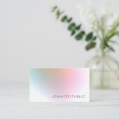 Trendy modern kleurrijk elegant professioneel desi visitekaartje (Staand voorkant)