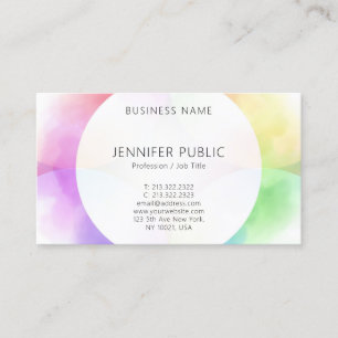 Trendy modern kleurrijk minimalistisch elegant des visitekaartje