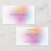 Trendy Modern Kleurrijke Sjabloon Professioneel Visitekaartje (Voorkant / Achterkant)