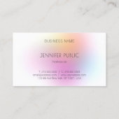 Trendy Modern Kleurrijke Sjabloon Professioneel Visitekaartje (Achterkant)