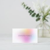 Trendy Modern Kleurrijke Sjabloon Professioneel Visitekaartje (Staand voorkant)