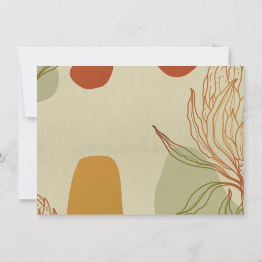 Trendy Modern Line Abstract Protea Botanical (Achterkant)