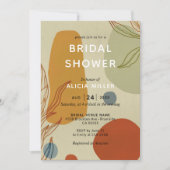 Trendy Modern Line Abstract Protea Botanical Kaart (Voorkant)