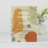 Trendy Modern Line Abstract Protea Botanical Kaart (Staand voorkant)